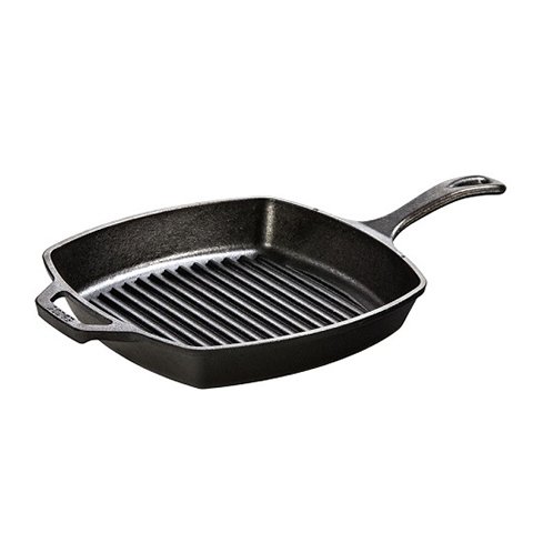 Lodge Square Cast Iron Grill Pan With Handle 10.5"