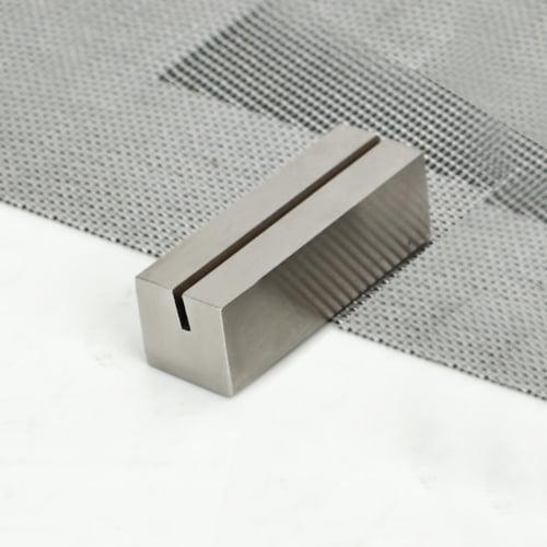 Stainless Steel Rectangular Table Number Stand L4xW2xH2cm, Matte Finishing