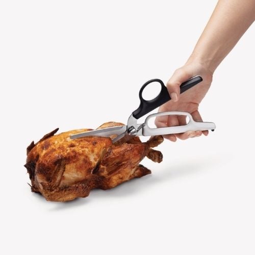 Dreamfarm Stainless Steel Bishears Scissors 2-In 1 Kitchen Shears L24xW8.5cm,Black+White