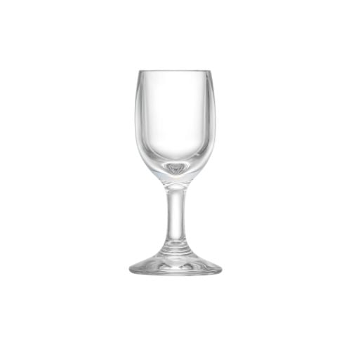 Polycarbonate Fluted Shot Glass Ø4.7xH10cm, 30ml, Clear