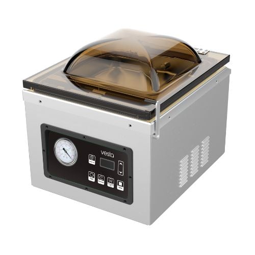 Vesta Table Chamber Vacuum Machine With Chamber Dim: L30xW35xH8cm, 220-240V/50Hz/950W, Dry Pump, 30cm Seal Bar, Pressure: -1006 mbar ==1 Year Warranty==