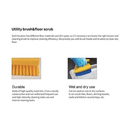 =FHA= Vicando Scrub Brushes With Plastic Handle L15 X H6.5cm