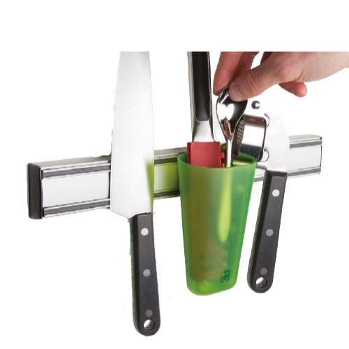 Bisbell Magnetic Rack Mounted Storage For Magnaetic Knife Rack, L12.5xW7.3x5.6cm
