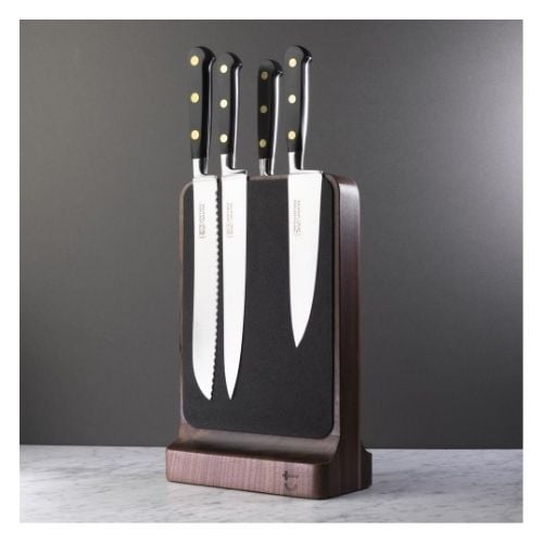 Bisbell Magnetic Knife Block For 8 Knives With Max L23cm Blade, Walnut, Magnabloc II Soft