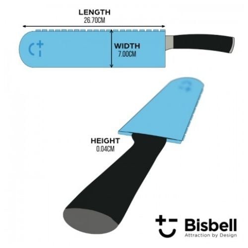 Bisbell Polypropylene Magnetic Blade Guard For Knives With Max L138.6cmxW5cm, Black