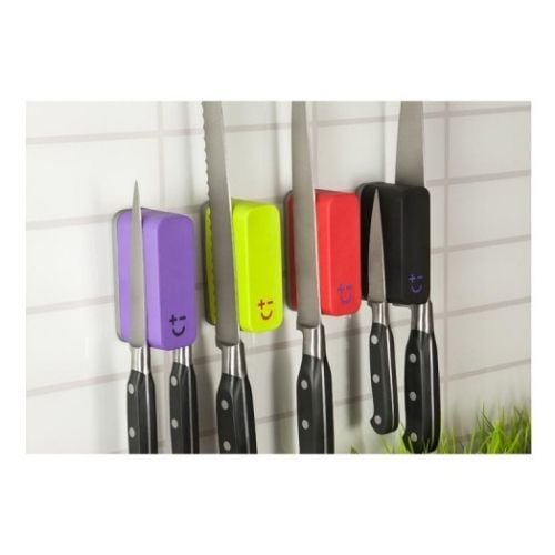 Bisbell Magnetic Double Knife Storage For 2 Knives , L9.5cm, Purple, Magmates