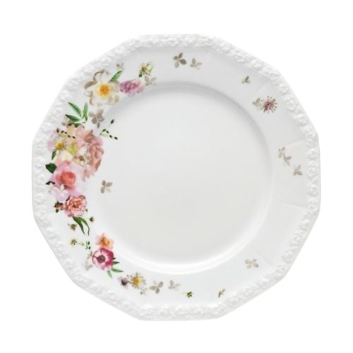 Rosenthal Porcelain Round Plate Ø27.7xH3.1cm, Pink Rose, Maria