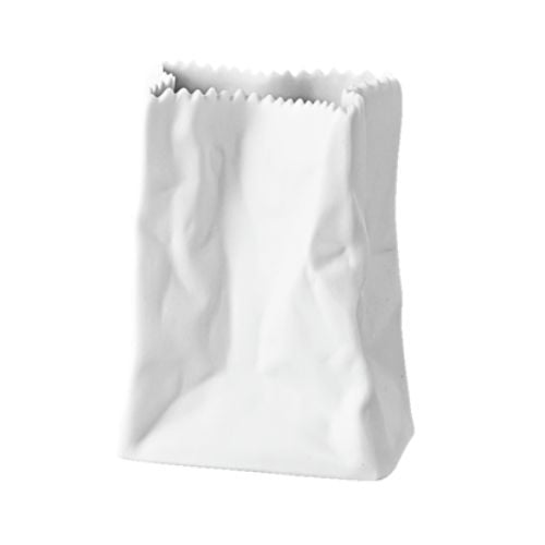 Rosenthal Porcelain Vase L6.7xW5.3xH9.6cm, White, Tütenvase