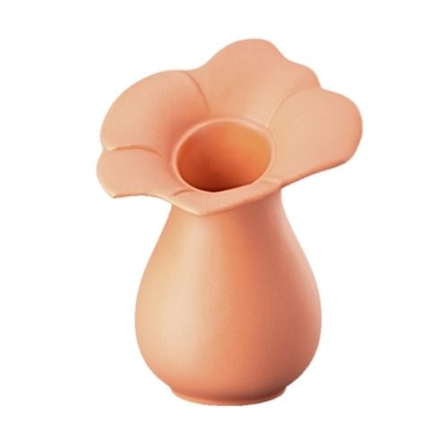 Rosenthal Porcelain Vase L6.7xW5.3xH9.6cm, Coral, Florinda