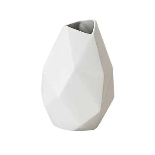 Rosenthal Porcelain Vase L4.9xW5.8xH14cm, Matt White, Surface