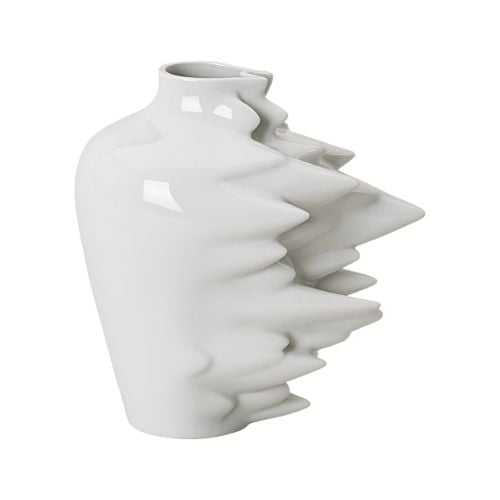 Rosenthal Porcelain Vase L4.9xW5.8xH14cm, White, Fast