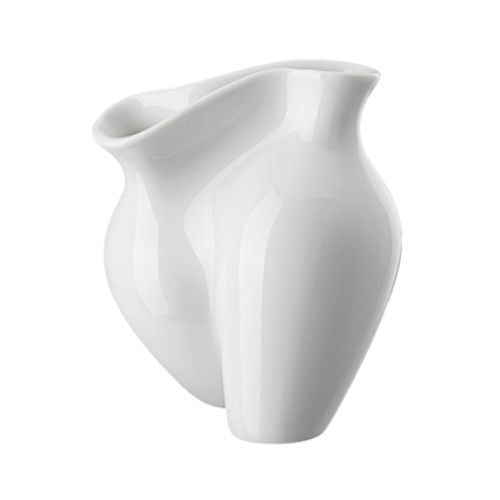 Rosenthal Porcelain Vase L10.5xW8xH10cm, White, La Chute