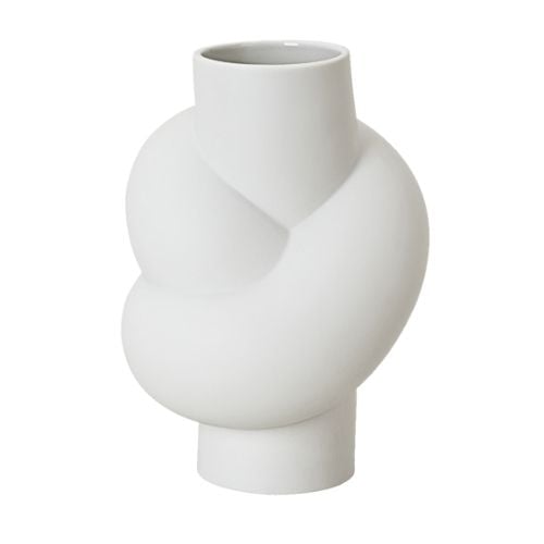 Rosenthal Porcelain Vase L4.9xW5.8xH14cm, Matt White, Node