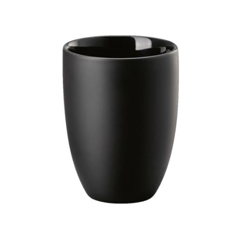 Rosenthal Porcelain Round Double Wall Mug Ø8.1xH11.1cm, 280ml, Delicate Black, The Mug+