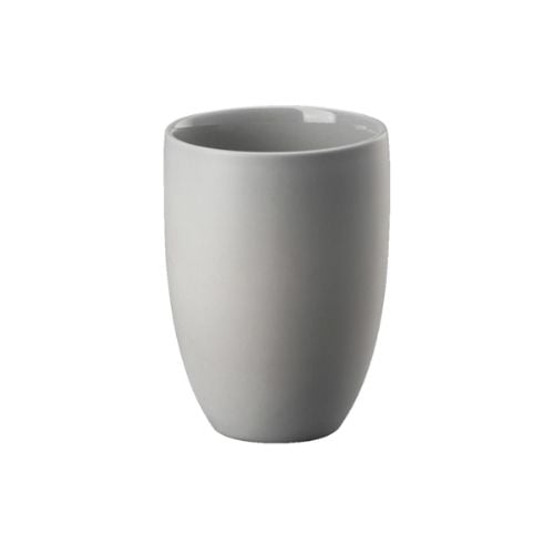 Rosenthal Porcelain Round Double Wall Mug Ø8.1xH11.1cm, 280ml, Gentle Grey, The Mug+