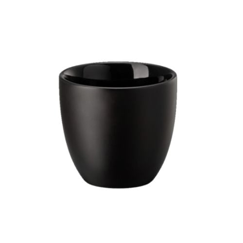 Rosenthal Porcelain Round Espresso Double Wall Cup H5.9cm, 80ml, Delicate Black, The Cup+