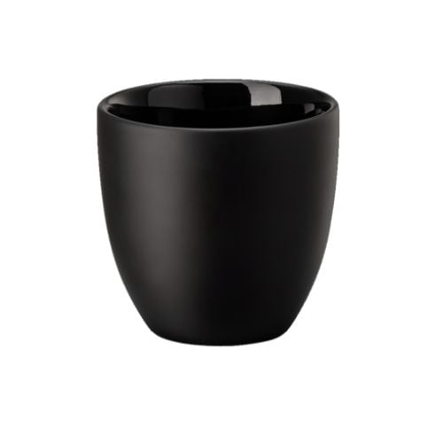 Rosenthal Porcelain Round Lungo Espresso Double Wall Cup H7.7cm, 180ml,Delicate Black, The Cup+