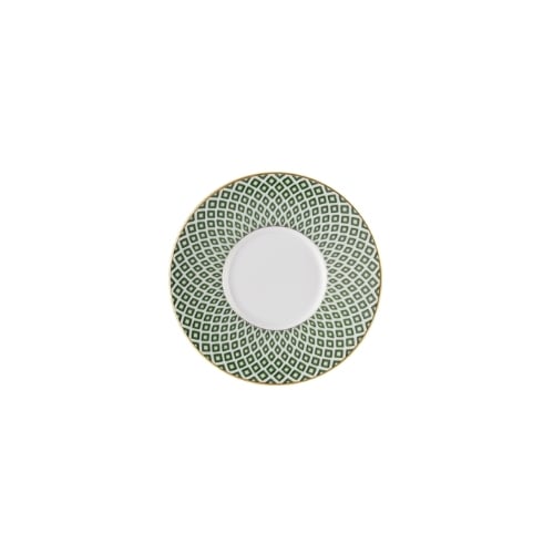 Rosenthal Porcelain Round Saucer Ø10.9xH1.6cm, Carreau Vert, Francis