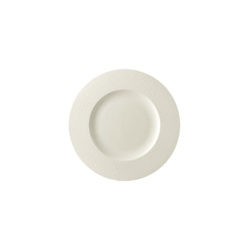 Rosenthal Porcelain Round Rim Plate Ø23.2xH1.5cm, White Tone, Kumi