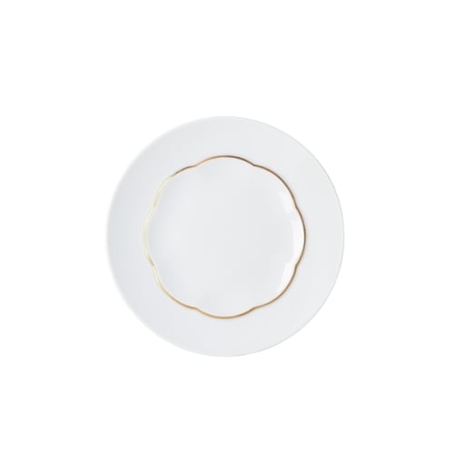 Rosenthal Porcelain Round Plate Ø16.9xH1.9cm, Oro, Sonetto