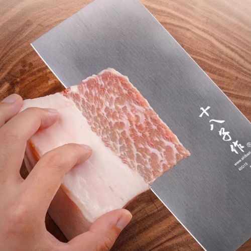 Stainless Steel Slicing Knife With Wooden Handle #2, L31.3xW9cm, Blade L20.7cm, Shibazi