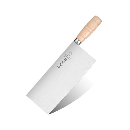 Stainless Steel Slicing Knife With Wooden Handle #2, L31.3xW9cm, Blade L20.7cm, Shibazi