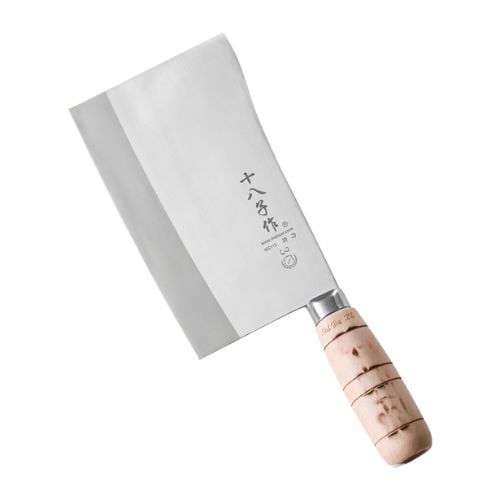 Stainless Steel Kow Kong Knife With Wooden Handle #3, L29.8xW11.55cm, Blade L19.1cm, Shibazi