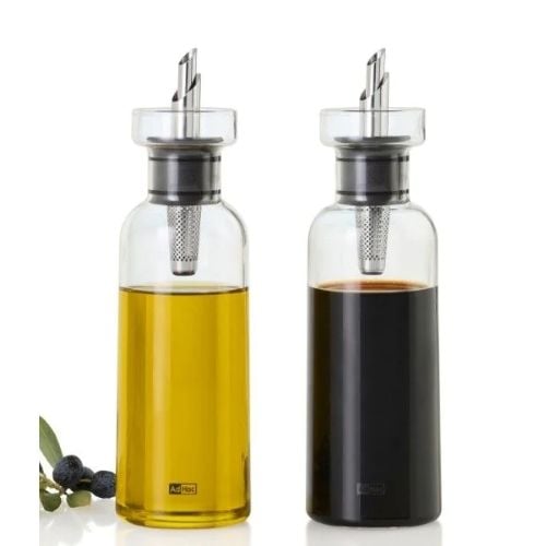 AdHoc AromaPour Glass Oil & Vinegar Pourer Set Ø5.8xH21cm, 2x300ml