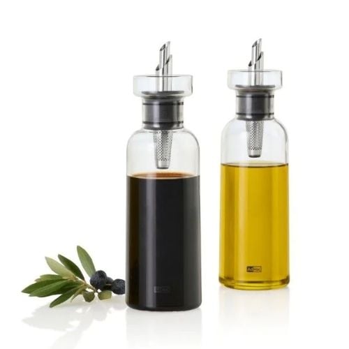 AdHoc AromaPour Glass Oil & Vinegar Pourer Set Ø5.8xH21cm, 2x300ml