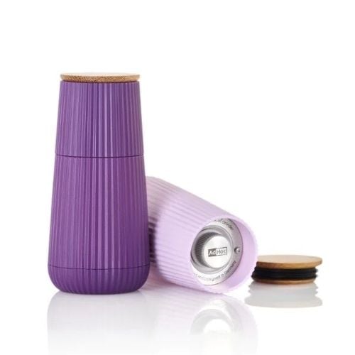 AdHoc Scape Pepper & Salt Mill Ø5.8xH12.3cm, Dark Purple & Light Purple