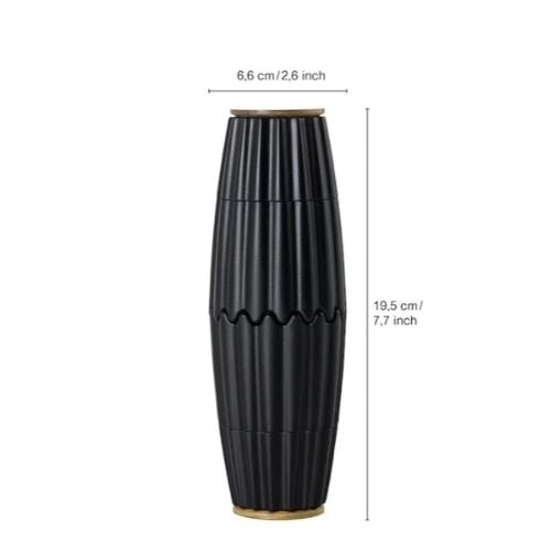 AdHoc Magtwo Ceracut Magnetic Salt & Pepper Mill Ø6.6xH19.5cm, Black