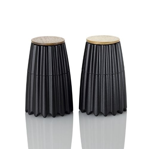 AdHoc Magtwo Ceracut Magnetic Salt & Pepper Mill Ø6.6xH19.5cm, Black