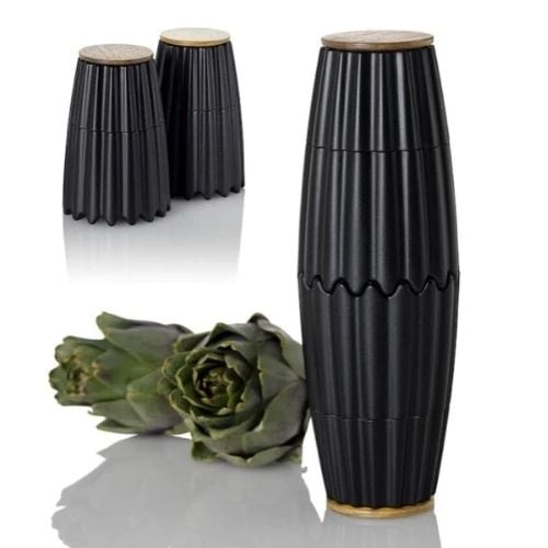 AdHoc Magtwo Ceracut Magnetic Salt & Pepper Mill Ø6.6xH19.5cm, Black