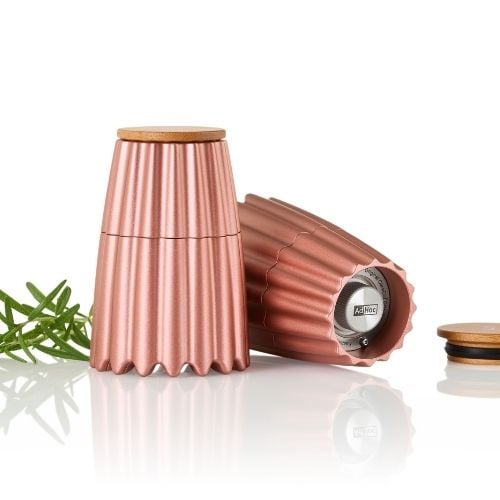 AdHoc Magtwo Ceracut Pepper & Salt Double Mill Ø6.6xH19.5cm, Rose Gold