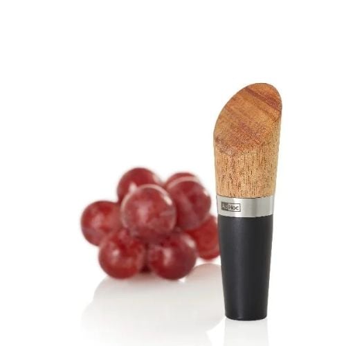 AdHoc Vine Silicone Bottle Stopper With Wooden Handle Ø2.5xH8.4cm