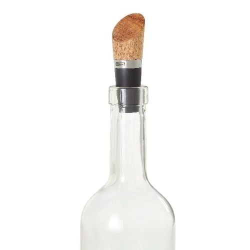 AdHoc Vine Silicone Bottle Stopper With Wooden Handle Ø2.5xH8.4cm