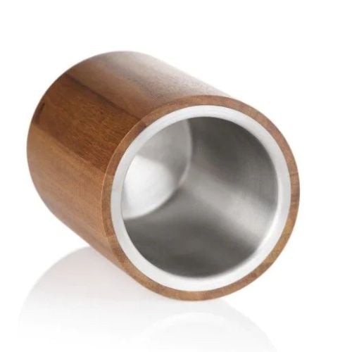 AdHoc Vine Wooden & Stainless Steel Wine & Champagne Cooler Ø13.5xH19.5cm