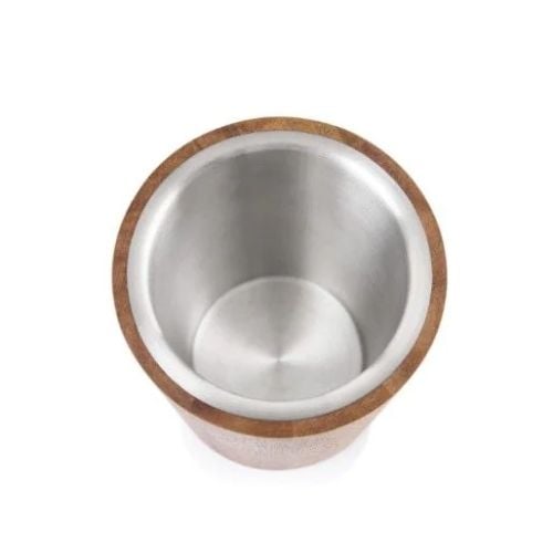 AdHoc Vine Wooden & Stainless Steel Wine & Champagne Cooler Ø13.5xH19.5cm