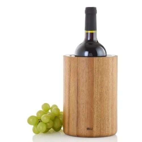 AdHoc Vine Wooden & Stainless Steel Wine & Champagne Cooler Ø13.5xH19.5cm