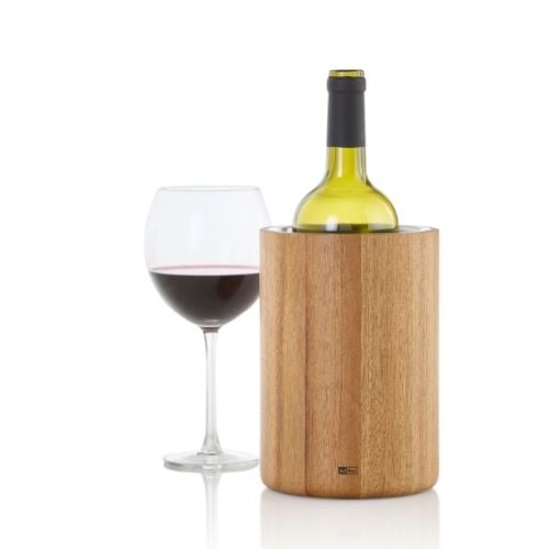AdHoc Vine Wooden & Stainless Steel Wine & Champagne Cooler Ø13.5xH19.5cm