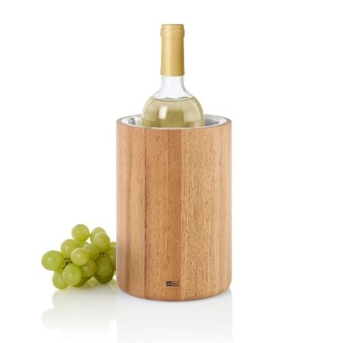 AdHoc Vine Wooden & Stainless Steel Wine & Champagne Cooler Ø13.5xH19.5cm