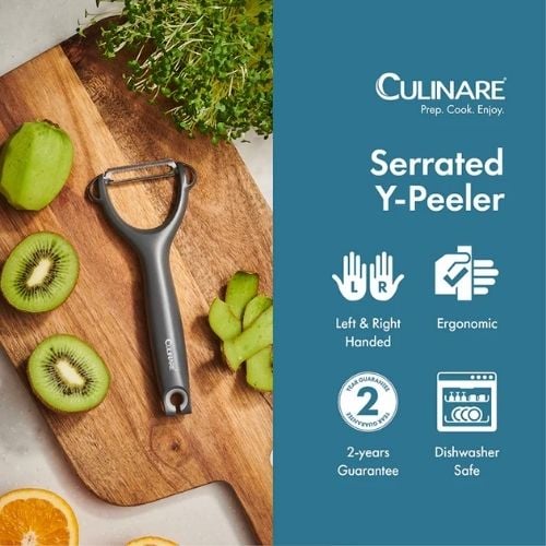 Culinare Safety Serrated Y-Peeler L17cm, Grey