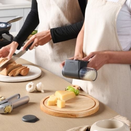 Zyliss Acrylonitrile Butadiene Styrene Professional Cheese Grater Set, Gray