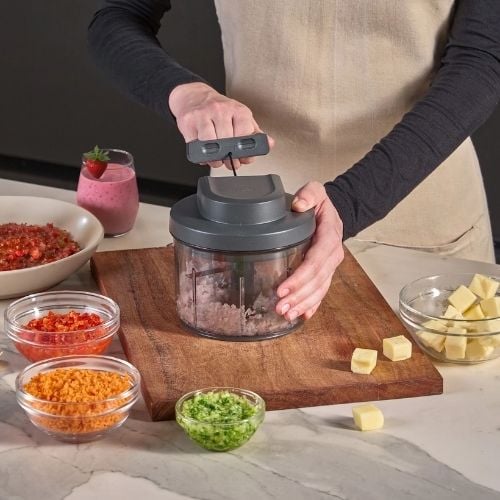 Zyliss Polystyrene Easy Pull Food Processor, Gray