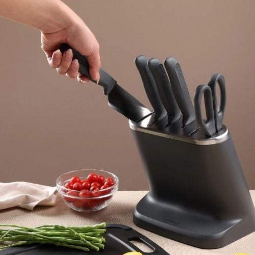 Zyliss Stainless Steel 8-Piece Knife Block Set , Gray