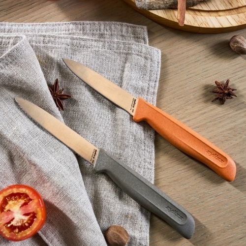 Zyliss Stainless Steel 2-Piece Knife Set With Translucent Blade Cover, Utility