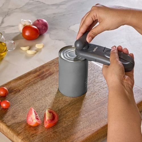 Zyliss Polypropylene Can Opener With Ergnomic Handle, Gray, Magican