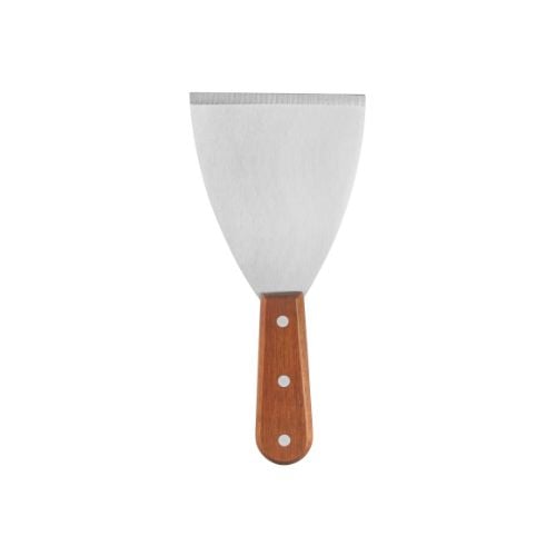 Stainless Steel Cleaning Scraper With Wooden Handle 4"