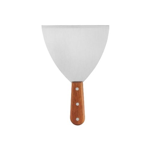 Stainless Steel Cleaning Scraper With Wooden Handle 6"