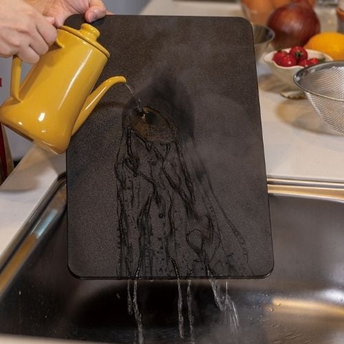 Asahi Elastomer Cutting Board L40xW26xH0.8cm,Heat Resistant To 100°C, Black